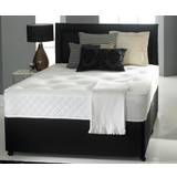 4ft Small Double Divan Bed Base in Black Faux Leather