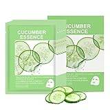 Cucumber Face Masks Skincare, Hydrating Sheet Mask, Moisturizing Face Mask, Soothing Facial Mask Skincare, Smooth Skin Tone, Natural Ingredients for All Skin Types