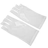 Manicure Gloves Uv Protection Manicure Tools 1 Pair Antiuv Glove Led Nail Art Curing Lamp Uv Protection Glove Nail Art Skin Care Glove(Black) Uv Gloves For Gel Nail Lamp (White)