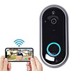 CYLZRCl 1080p Battery Powered Safety Doorbell Camera Wireless Ring WiFi Visual Doorbell Wireless Doorbell Camera Wifi Remote Visual Doorbell (Color : Gris, Size : 1080P)