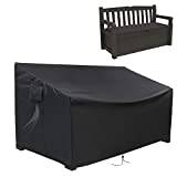 Guisong Outdoor Storage Bench Cover, Heavy Duty Cover for Keter Bench Deck Box 70 Gallon, Waterproof Cover for Patio Bench/Seating Storage Cabinet (Square)