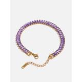 18k Gold Plated Tennis Bracelet CERTÍ x LEMONLUNAR - One Size / Purple