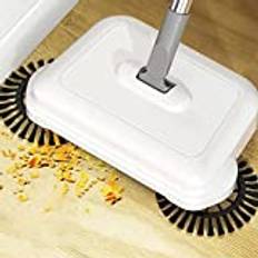 Hand Push Sweeper Hand Push Sweeper, Dry Sweep & Wet Drag Two In One Sweeper, Home Sweeping Mopping Machine Vacuum Cleaner Natural Sweep Carpet And Floor Sweeper With 2 Corner Edge Brushes