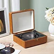 Portable CD Player, All In One Lossless CD Bluetooth 5.0 USB Player with Remote Control, Delicate Leather Wooden Case, Anti-jump and Shock Resistant, Suitable for Seniors, Adults, Children
