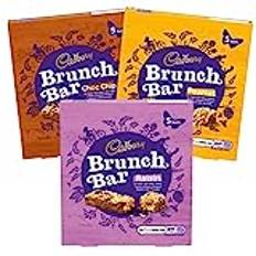 Cadbury Brunch Bar Bundle - Delicious Chocolate Cereal Snack Bars with Choc Chip, Raisin, and Peanut Flavours - Great Cereal Bar Assortment (3 Boxes) - Exclusive to ClickwithNik