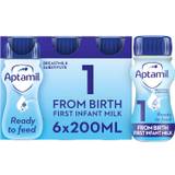 Aptamil 1 First Infant Baby Milk Ready to Use Liquid Formula, from Birth, 6x200 ml (Pack of 3)