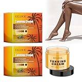 2024 Summer Hot Intensive Tanning Luxe Gel, Soft Brown Intensive Tanning Gel, Tan Accelerator With Coconut Oil And Vitamin A & E, Natural Tanning Accelerator Cream For Outdoor Sun (2PCS)