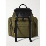 Mulberry - Skye Cotton-Canvas and Full-Grain Leather Backpack - Men - Green