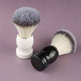 Beard Shaving Brush Makeup Brush Bristle Hair Salon Barber Soap Foam Shaving Facial Cleaning Tools - Black Shaving Brush