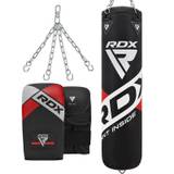 RDX F10B 4ft / 5ft 3-in-1 Training Punch Bag with Bag Mitts Set - Filled / 5 ft