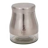 Sabichi Stainless Steel Tea Jar, Glass, 11.6 x 11.6 x 13.4 cm