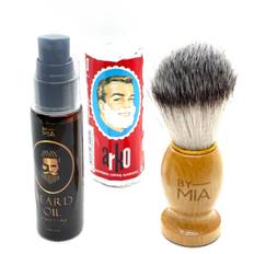 By mia premium quality shaving brush + arko shaving cream + 100% natural oil