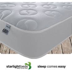 Starlight Beds 9" Deep Ying Yang Cool Touch with Memory Foam and Spring Mattress - White / Single