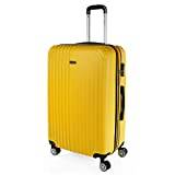 ITACA - Lightweight Suitcases Large - ABS Large Hard Shell Suitcase 75cm Travel Suitcase - Lightweight Suitcases Large with Combination Lock - T71570, Yellow