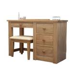 Homestyle GB Torino Oak Dressing Table with Stool