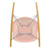 Vitra - Eames Plastic Armchair RAR RE Rocking Chair Chromed - zartrosé/Sitzschale recycelter Post Consumer Kunststoff/Gestell Stahldraht verchromt/ Ku