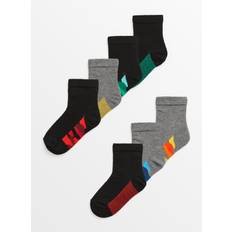 Camo & Stripe Ankle Socks 7 Pack 6-8.5