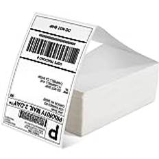 Phomemo 4x6 Thermal Direct Shipping Label for Thermal Label Printer, 4"x 6"(101mm x 152mm) Fan-Fold Shipping Labels, Compatible with Rollo, MUNBYN, Jadens, Nelko Label Printer, 1 Pack of 500 Labels