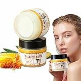 Tallow And Honey Balm Moisturiser, Tallow Honey Balm Grass Fed Organic Face Cream With Raw Wild Honey, Tallow Honey Balm For Face & Body, Tallow Honey Body Lotion For Cracked Dry Skin (2PC)