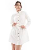 Nobody's Child Mia utility mini shirt dress in white - White - 10