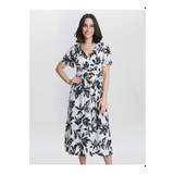 Girl In Mind Gabriella Jersey Print Dress Colour: White, Size: 12 UK