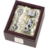 Silver Finish Egg Cup, Spoon & Napkin Ring with Presentation Case
