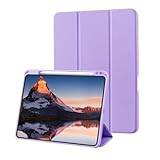 Case for iPad Pro 11 2022/2021/2020/2018 Case with Pencil Holder, Smart Stand Cover Case for 11 Inch iPad Pro 11 Generation, Apple Pencil 2nd Gen Charging with Auto Wake/Sleep, Purple