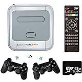 Super Console X Pro Retro Game Console, Mini TV Video Game Player with 128 GB Card for 4K TV HDMI Output, Integrated in Over 41,000 Games, 2 Gamepads Support WiFi/LAN (128G)