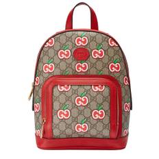 Gucci Gg Supreme Monogram Apple Small Coated Canvas & Leather Backpack