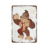 Donkey Kong Gaming Room Art Mario Character Decoration Children'S Gift Comp Metal Tin Sign For Home Bar Coffee Wall Decor Gifts - Best Retro Signs Decor Gift 8x12inch
