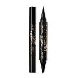 The Harpooner Liquid Eyeliner Pencil Black Waterproof Formula Will Not Fade Fast Drying Easy To Apply Liquid Eyeliner For Beginners 1ml Double Ended Eyeliner Makeup Sharpener Pencil (A-a, One Size)