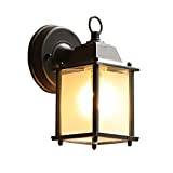Square Black Die-Cast Aluminum Outdoor Wall Light American European Modern Simple Outdoor Balcony Light Waterproof Wall Light Corridor Aisle LED Light Outdoor Special Lighting (Color : A)