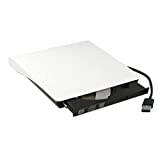 External CD DVD Drive Portable USB 3.0 CD/DVD Player With Type-C Converter (Size : 0, Color : Bianco)
