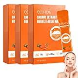 Carrot Pore Purifying Bubble Mask, Carrot Extract Bubble Facial Mask, Carrot Bubble Clarifying Mask, Deep Cleansing, Remove Blackheads, Moisturizing Face Mask for All Skin Types (3 Boxes)