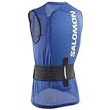 Salomon Flexcell Pro Vest Unisex Back protection Ski Snowboarding MTN, Adaptable protection, Breathability, and Easy to adjust, Blue, M