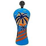 Montela Golf Headcovers Summer Coconut Tree Golf Driver Cover Fariway Wood Headcover Hybrid Covers 3 Wood Headcover Golf Club Head Cover for Odyssey Scotty Cameron Taylormade