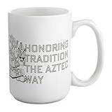 Shopagift Honoring Tradition Aztec Way Mug Ancient Mythology Mayan White 15oz Large Ceramic Cup