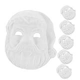 Toyvian 6pcs Santa Mask Kid Masks Mask for Kids Halloween Masks Pulp Child White Embryo Facebook