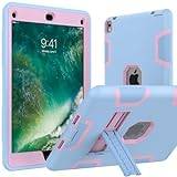 Puxicu Case for iPad Pro 9.7 Inch 2016 Release (Old Model), Heavy Duty Rugged Protective, Cover for iPad Pro 9.7-Inch 2016 (A1673/A1674/A1675), Blue & Pink