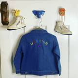 Toddler Embroidered Warrior Denim Jacket - One Size