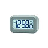 Acctim Excelsior Blue LED Mains Electric Bold Silver Bedside Alarm Clock 15077 
