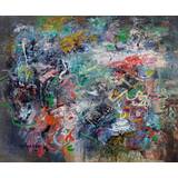 The Inner Life Of Chaos, Abstract Artwork For Modern Small interiors, Office Decor Oil Can... by Constantin Galceava