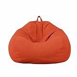 Meiju Bean Bag Chair, Beanbag Chair Adult, Bean Bag Linen without Filling, Plush Toy Storage Large Bean Bags, Play High Back Bean Bags, Suitable for Indoor and Outdoor Beanbag (XL,orange)