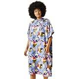 Regatta Adults Hooded Outdoor Surf Surfing Towel Poncho - Abstract Floral - S/M