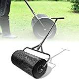 YHUEGH Compost Spreader Planting Seeding 24In Metal Mesh Spreader for Lawn and Garden Care Manure Spreaders, Durable Peat Moss Spreader with T Shaped Handle