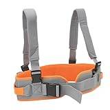 Safety Gait Assist Belt Quick Release Buckle 6 Handles Patient Transfer Belt for Elderly Handicapped Pediatrics Wheel Chair Use (Tangerine)