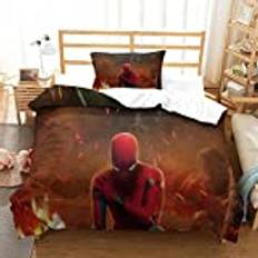 Spiderman Print Duvet Cover 3D Super Hero Theme Bedding Set Cartoon Comforter Cover For Boys Girls Kids Peter Parker Bedspread Cover Single Szie