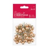 Create Christmas Decorative Berries (24pk) - Silver