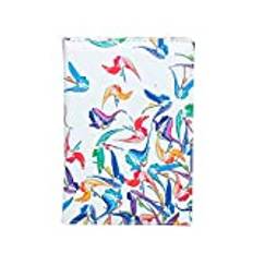 Gifts UK® Luxury Elegant Birds Patterned PU Leather Passport Cover Travel ID Wallet White