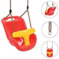 Baby & Toddler,Baby Toys & Activity Equipment,Baby Jumpers & Swings,Baby Swing with Safety Belt PP Red